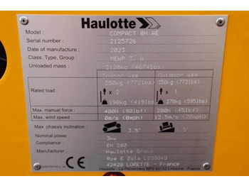 مرفاع مقصي Haulotte Compact 8N Valid inspection, *Guarantee! 8m Workin: صورة 3