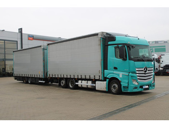 شاحنة ذات ستائر جانبية Mercedes-Benz Actros 2542, 6x2,EURO 6 + TRAILER PANAV TV018L: صورة 2