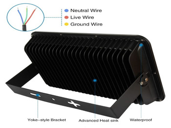 معدات الانشاءات Unused 3 x LED Floodlight 200W - 6500K cold white -waterproof (IP65) -lumen: 20,000 -dimensions: 42cm x 31.6cm x 7cm -LEDCOB -voltage: 85-265V (50/60Hz) -LED Driver included -lifetime: 30,000 hours -b: صورة 4