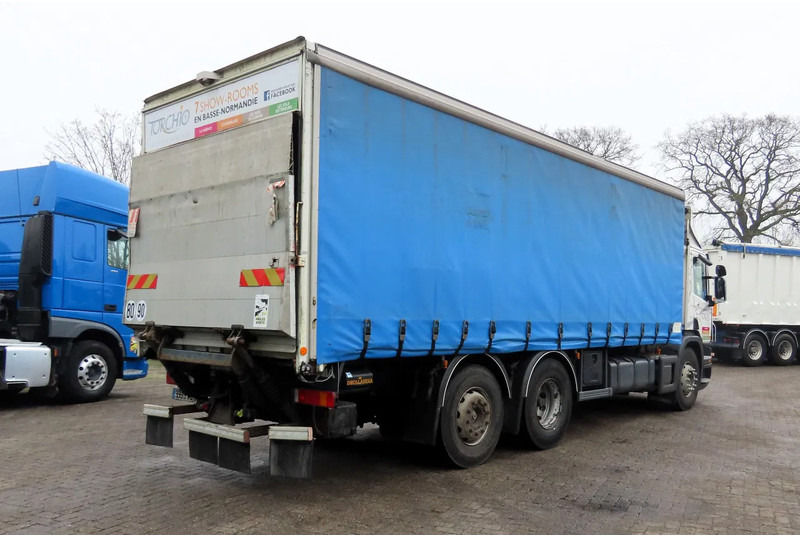 شاحنة ذات ستائر جانبية Scania P380 RETARDER, Rear camera, "as NEW state". France truck: صورة 11