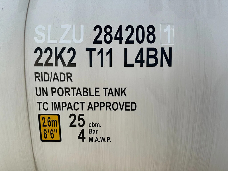 خزان تخزين للبيع  CIMC NEW / UNUSED,  for  FOOD STUFF or CHEMICAL, 20FT ISO,  25.030L, L4BN, UN Portable, T11, test: 1-2027: صورة 13