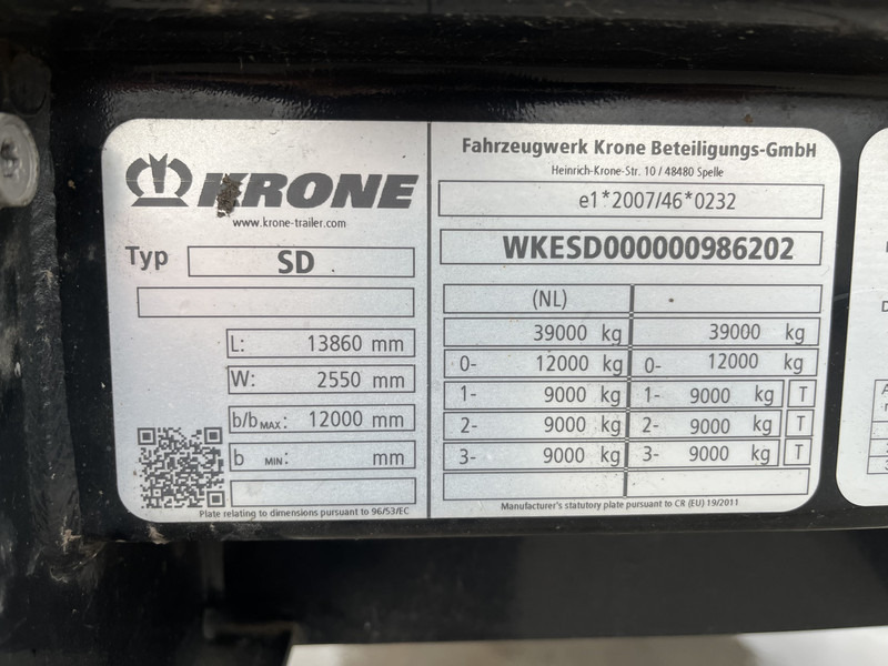 نصف مقطورة بستائر جانبية Krone Profi Liner / Schuifzeil / Schuifdak / 3 as / APK TUV 06-25: صورة 9