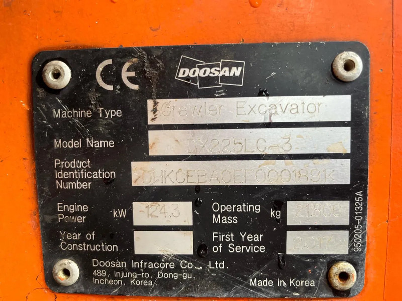 حفار زاحف Doosan DX 225-3 Rupskraan DUTCH EXCAVATOR: صورة 9