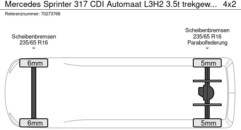 فان Mercedes-Benz Sprinter 317 CDI Automaat L3H2 3.5t trekgewichtAirco Camera MBUX L3 14m3 Airco: صورة 19