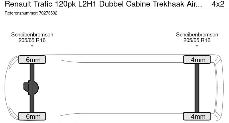 فان المدمجة Renault Trafic 120pk L2H1 Dubbel Cabine Trekhaak Airco Cruise Parkeersensoren DC Doka Mixto 4m3 Airco Dubbel cabine Trekhaak Cruise control: صورة 19