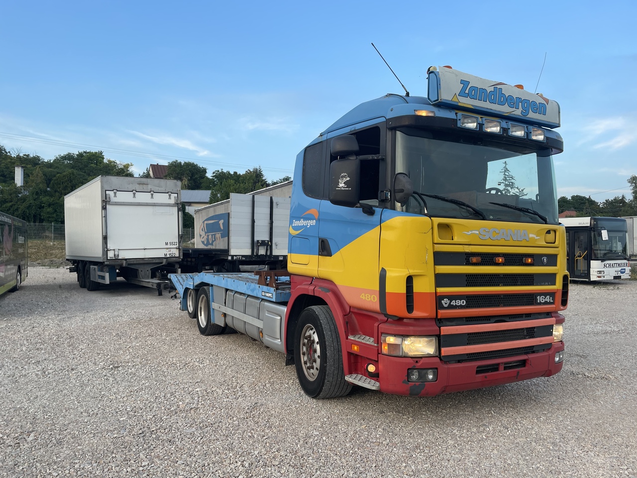 شاحنة نقل سيارات شاحنة لنقل المعدات الثقيلة SCANIA 164 480 V8 GS MEPPEL: صورة 7