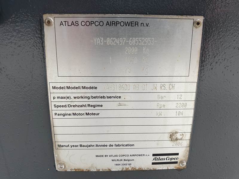 ضاغط هوائي Atlas-Copco XAHS 186 DD - N: صورة 18