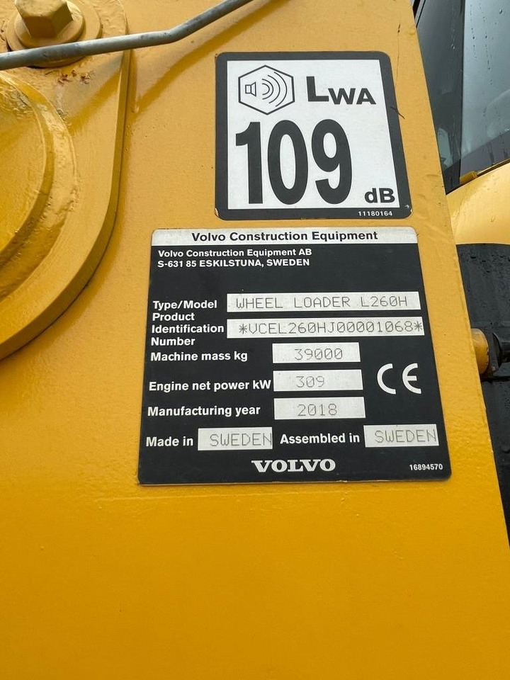 تأجير Volvo L 260 H  Volvo L 260 H: صورة 10