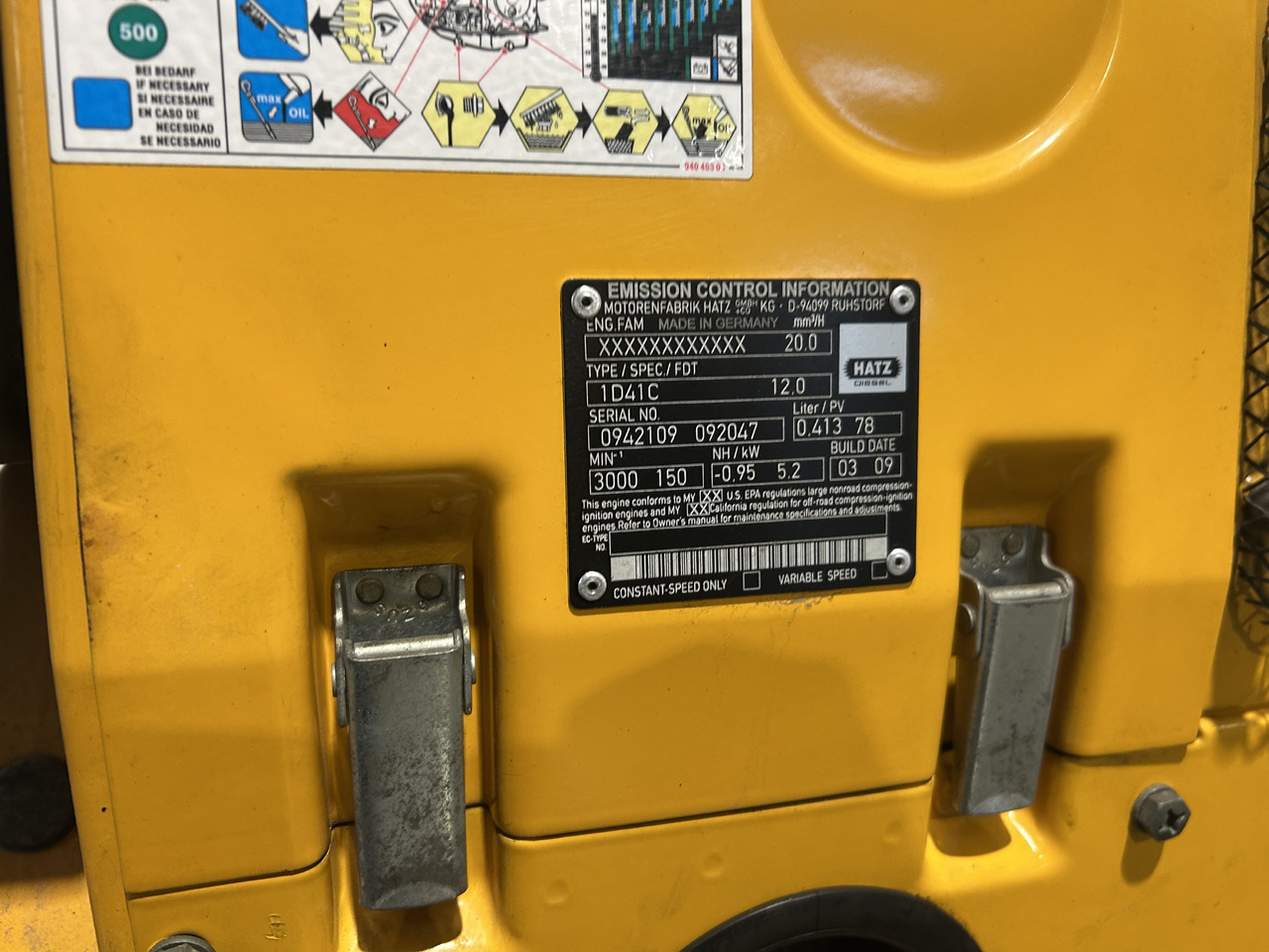 وحدة الطاقة الأرضية للطائرات Hatz 230V 5KVA 1D41C: صورة 8