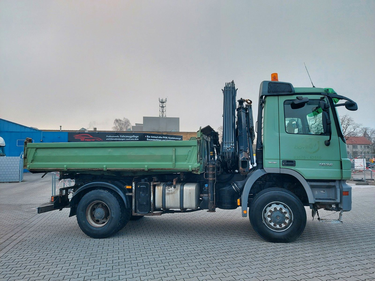 شاحنة قلاب, شاحنة كرين للبيع  Mercedes-Benz Actros 2/3 6-Zyl.1836 ALLRAD 4x4 Dreiseitk: Kran Mercedes-Benz Actros 2/3 6-Zyl.1836 ALLRAD 4x4 Dreiseitk. Kran: صورة 13