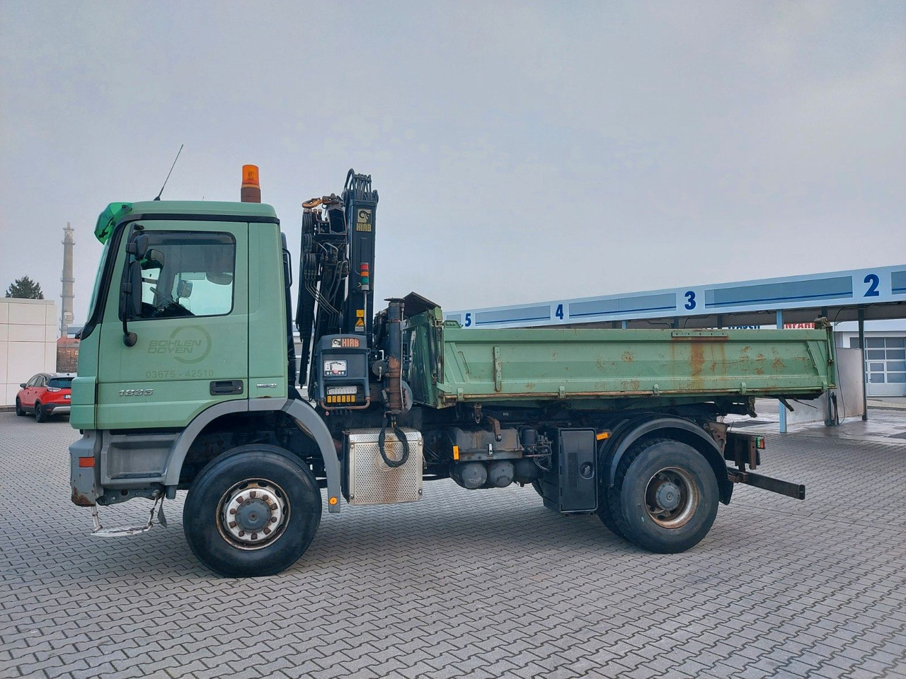 شاحنة قلاب, شاحنة كرين للبيع  Mercedes-Benz Actros 2/3 6-Zyl.1836 ALLRAD 4x4 Dreiseitk: Kran Mercedes-Benz Actros 2/3 6-Zyl.1836 ALLRAD 4x4 Dreiseitk. Kran: صورة 12