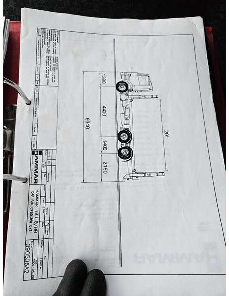 شاحنة كرين DAF CF 85.360 / Hammer / Sideloader / side loader: صورة 16
