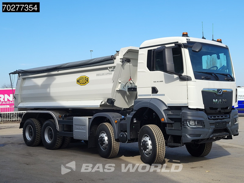 شاحنة قلاب للبيع  MAN TGS 41.480 8X6 20m3 Meiller Big-Axle Automatic Steelsuspension Euro 6: صورة 18