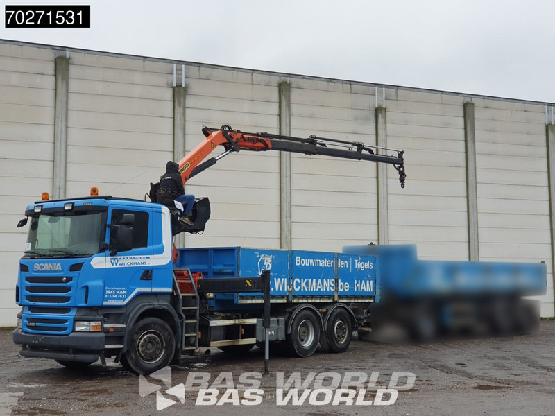 شاحنات مسطحة, شاحنة كرين Scania R440 6X2 Palfinger PK16001 Crane Kran Lift+Lenkachse Euro 5: صورة 6