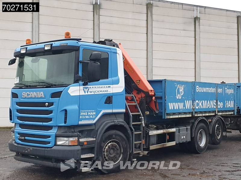 شاحنات مسطحة, شاحنة كرين Scania R440 6X2 Palfinger PK16001 Crane Kran Lift+Lenkachse Euro 5: صورة 20