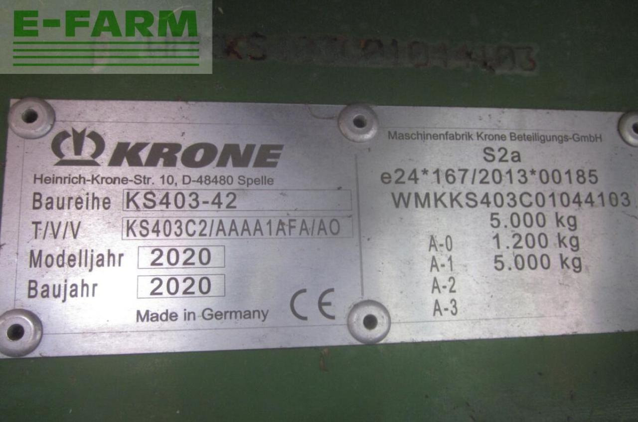 نشارة الدريس/ شوكة جرف Krone swadro tc 1370: صورة 9