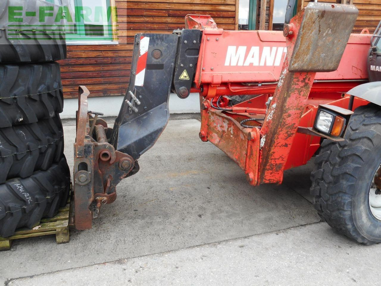 آلة رفع ونقل تلسكوبية Manitou mt1440sl turbo 14m 4t ( neue reifen + neuer sitz: صورة 9