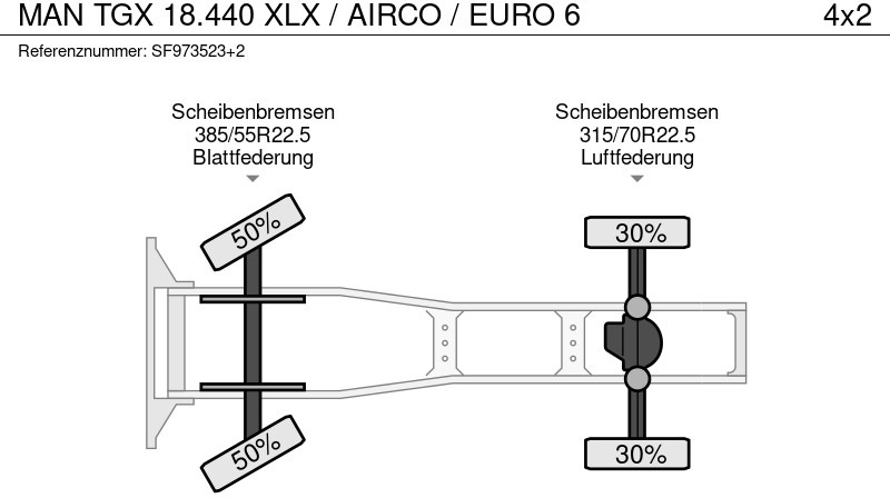 مقطورة السحب MAN TGX 18.440 XLX / AIRCO / EURO 6: صورة 12