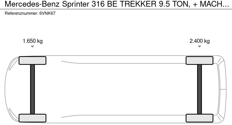 مقطورة السحب Mercedes-Benz Sprinter 316 BE TREKKER 9.5 TON, + MACHINE TRANSPORTER 3.540 KG payload: صورة 17